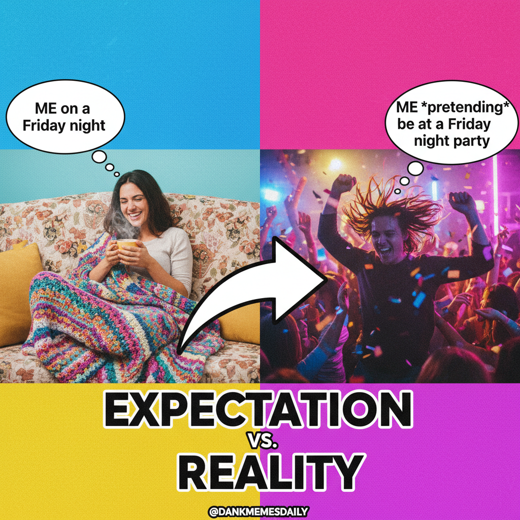 Introvert at a party: 'I miss my couch.' Extrovert: 'Let's GOOOO!' #Relatable