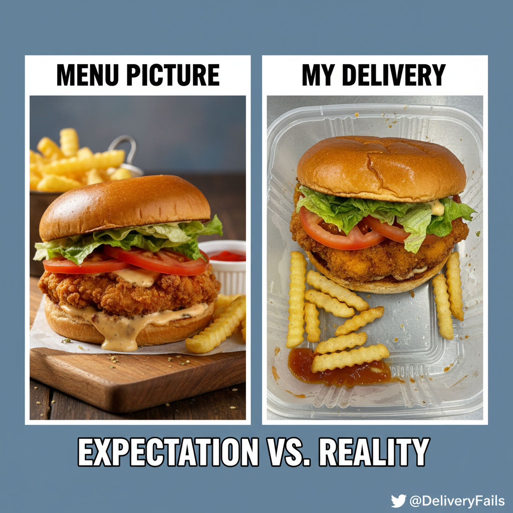 What I ordered vs. what arrived. My disappointment is immeasurable. #FoodDelivery