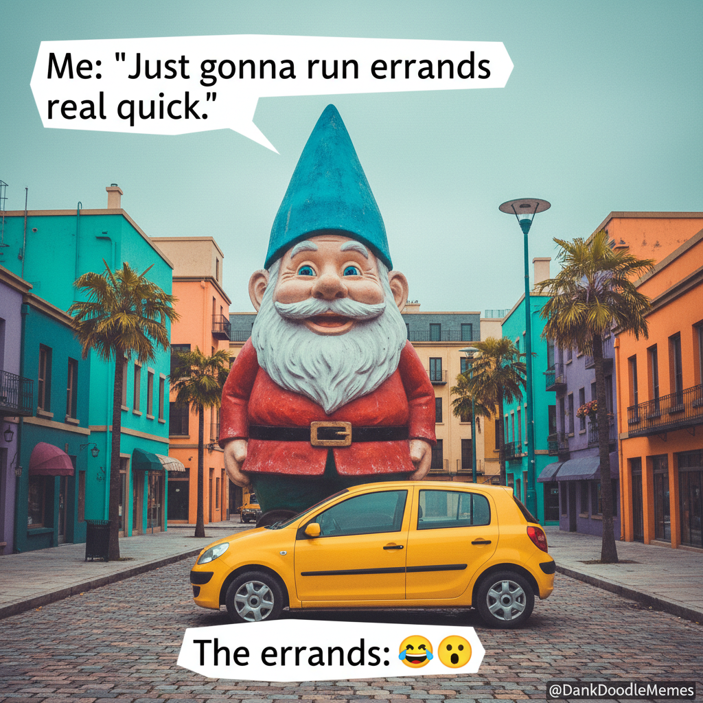 Got lost for 2 hours. Ended up in a town famous for giant garden gnomes. 10/10 trip.