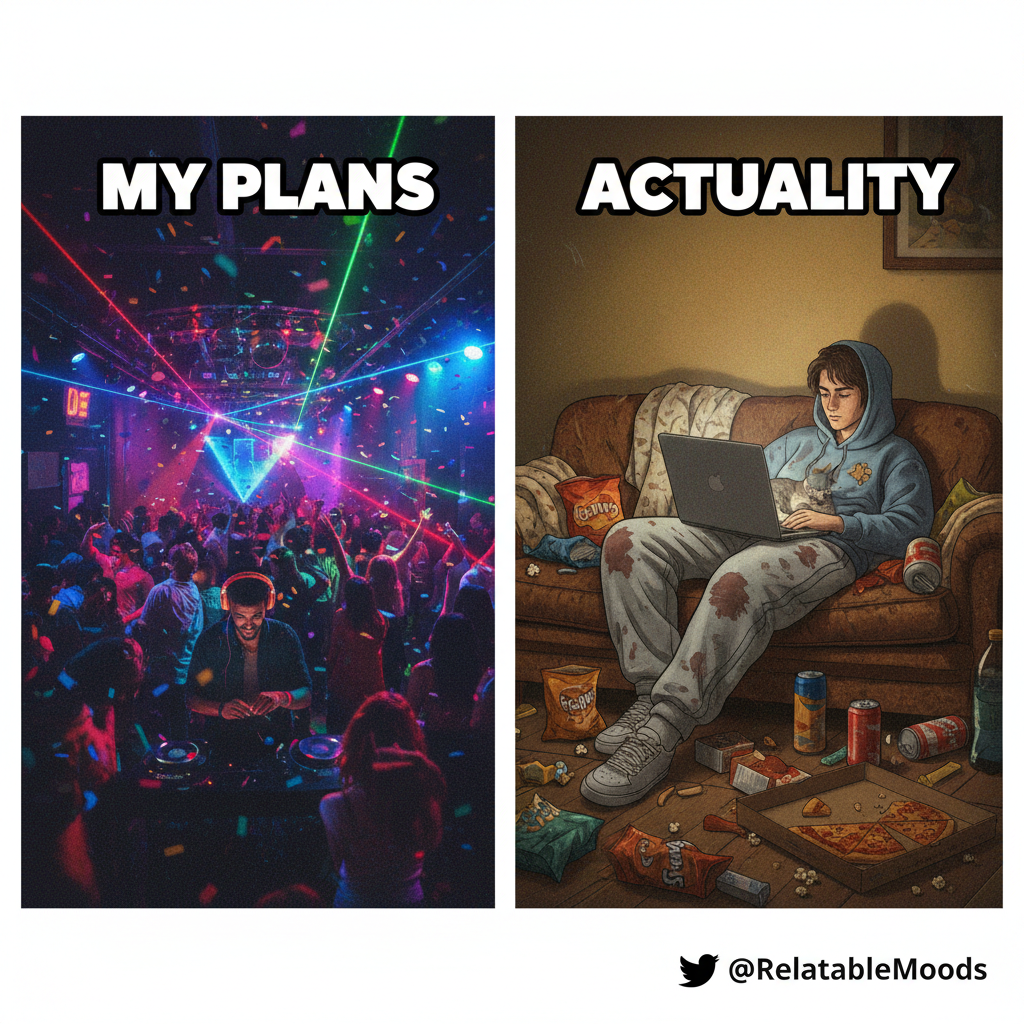 Friday night plans: Clubbing. Friday night reality: Debating if I should open a second bag of chips.