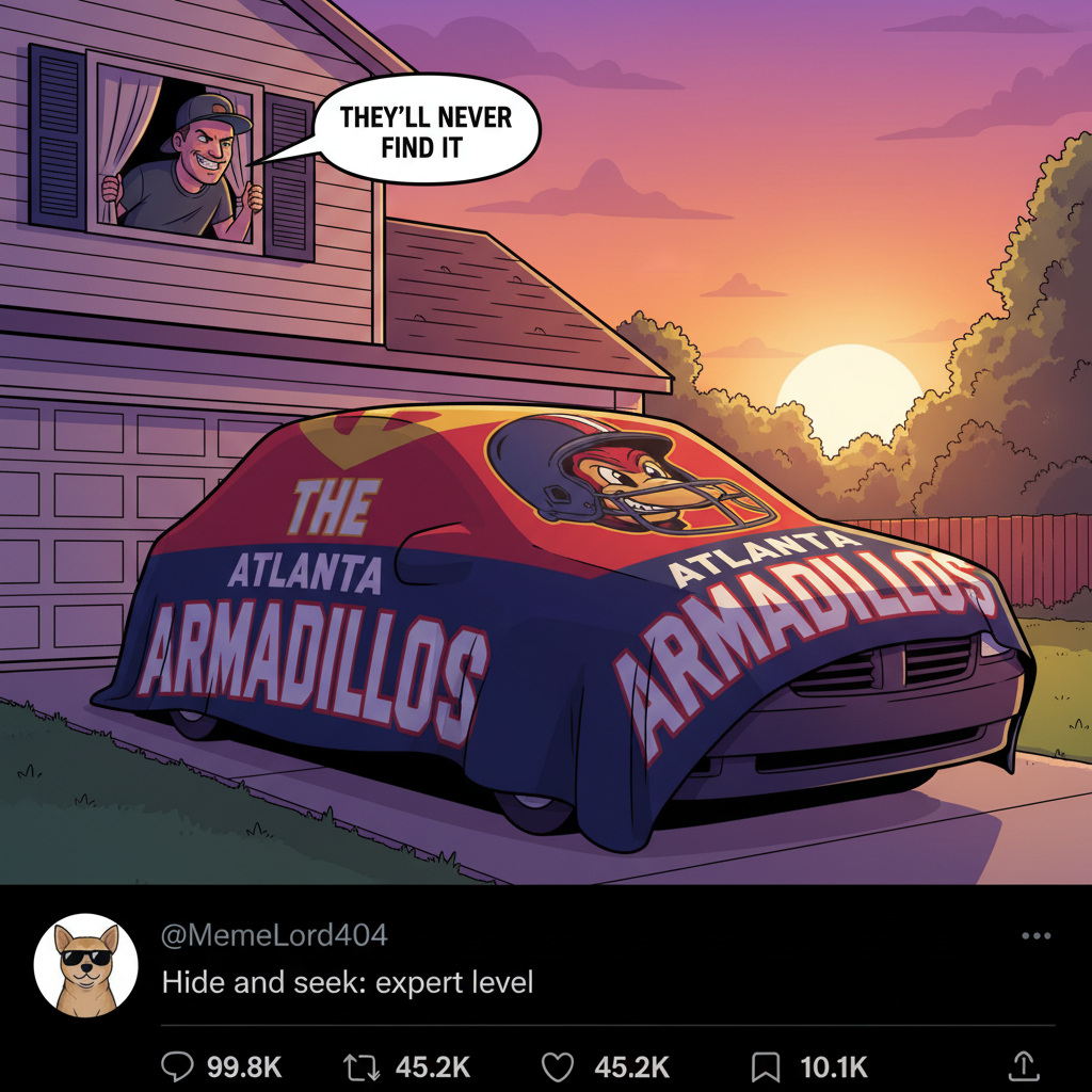 My team won. My neighbor's car now has my team's flag. He's a rival fan. This is fine.