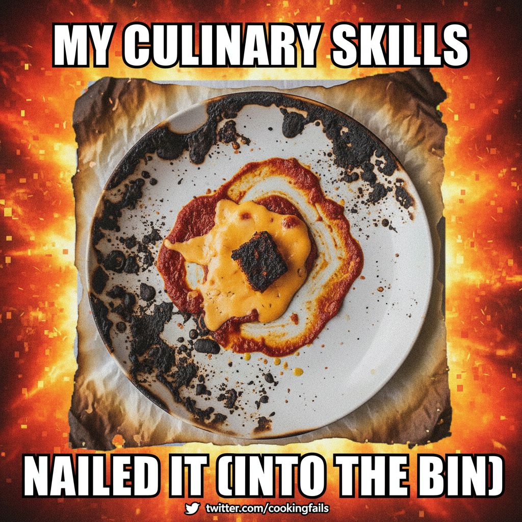 Tried to make a 'deconstructed' pizza. It's just cheese and sauce on a burnt plate.