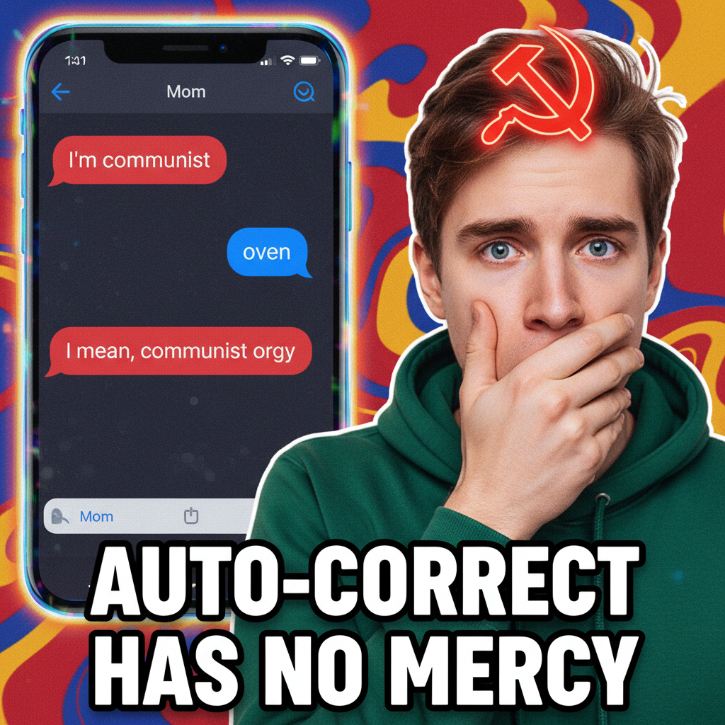Autocorrect changed 'I'm coming over' to 'I'm communist oven.' My date is confused.