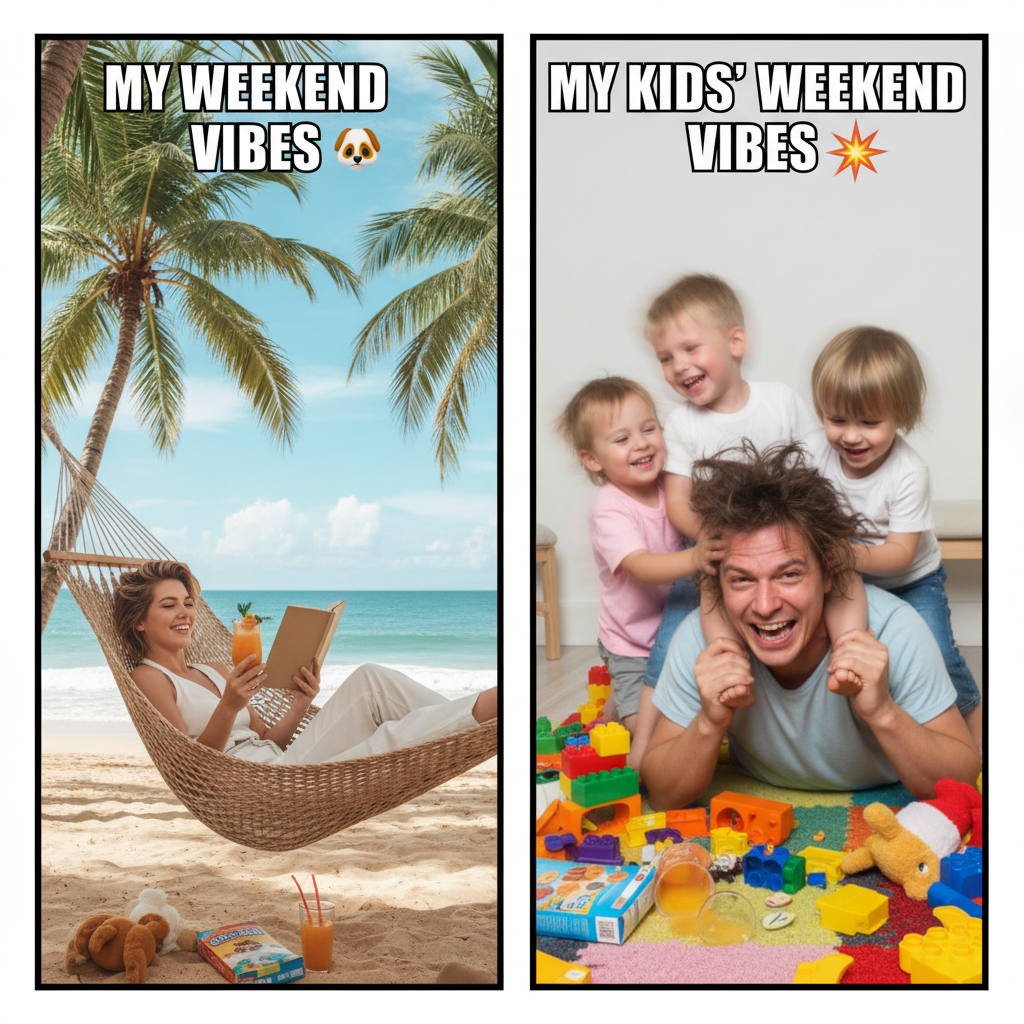 My 'Weekend Vibes' vs. My Kids' 'Weekend Vibes'