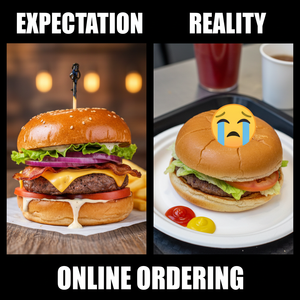 Ordered a gourmet burger, got a sad patty on a bun. My expectations were NOT met.