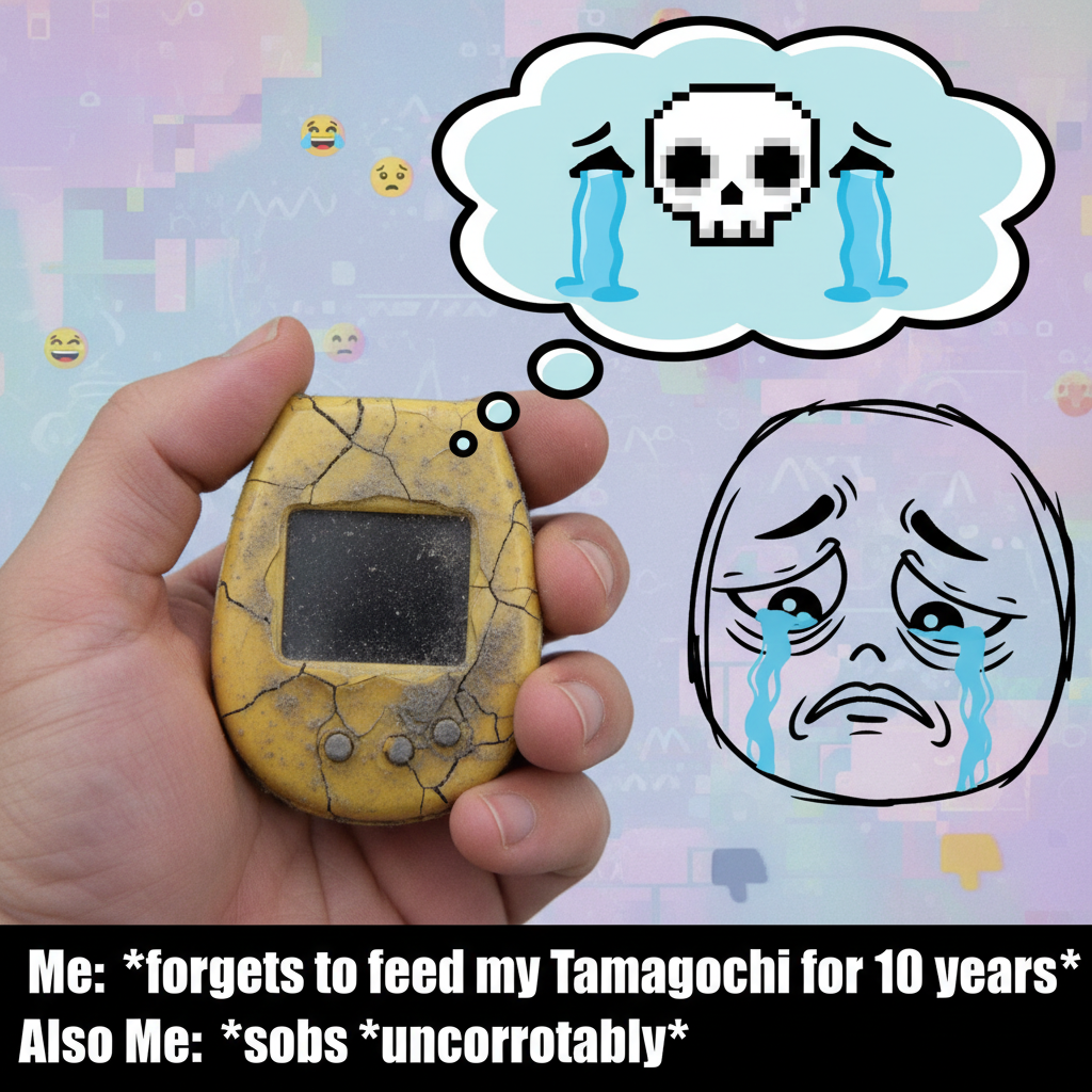 Finding my old Tamagotchi in a drawer. The emotional damage is real.