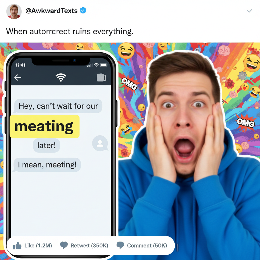Autocorrect changed 'meeting' to 'meating'. My boss thinks I'm a cannibal.