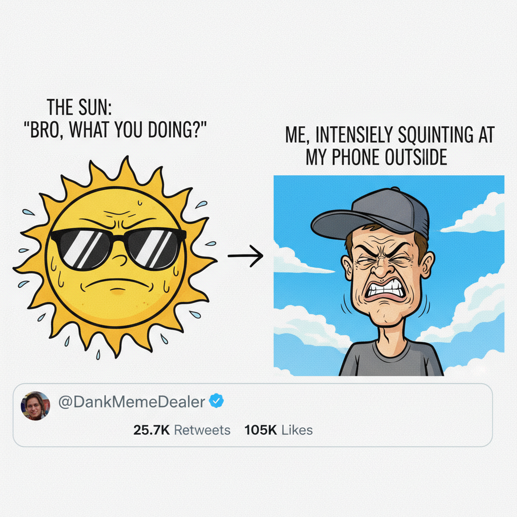 It's 75°F and sunny. My neighbor just complained it's 'too bright'. Peak weather complaints.