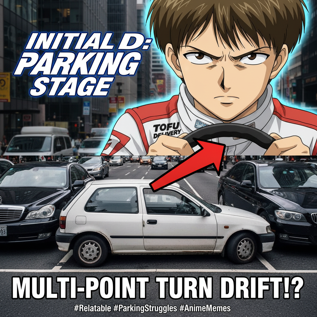 Me trying to parallel park after watching too much Initial D.