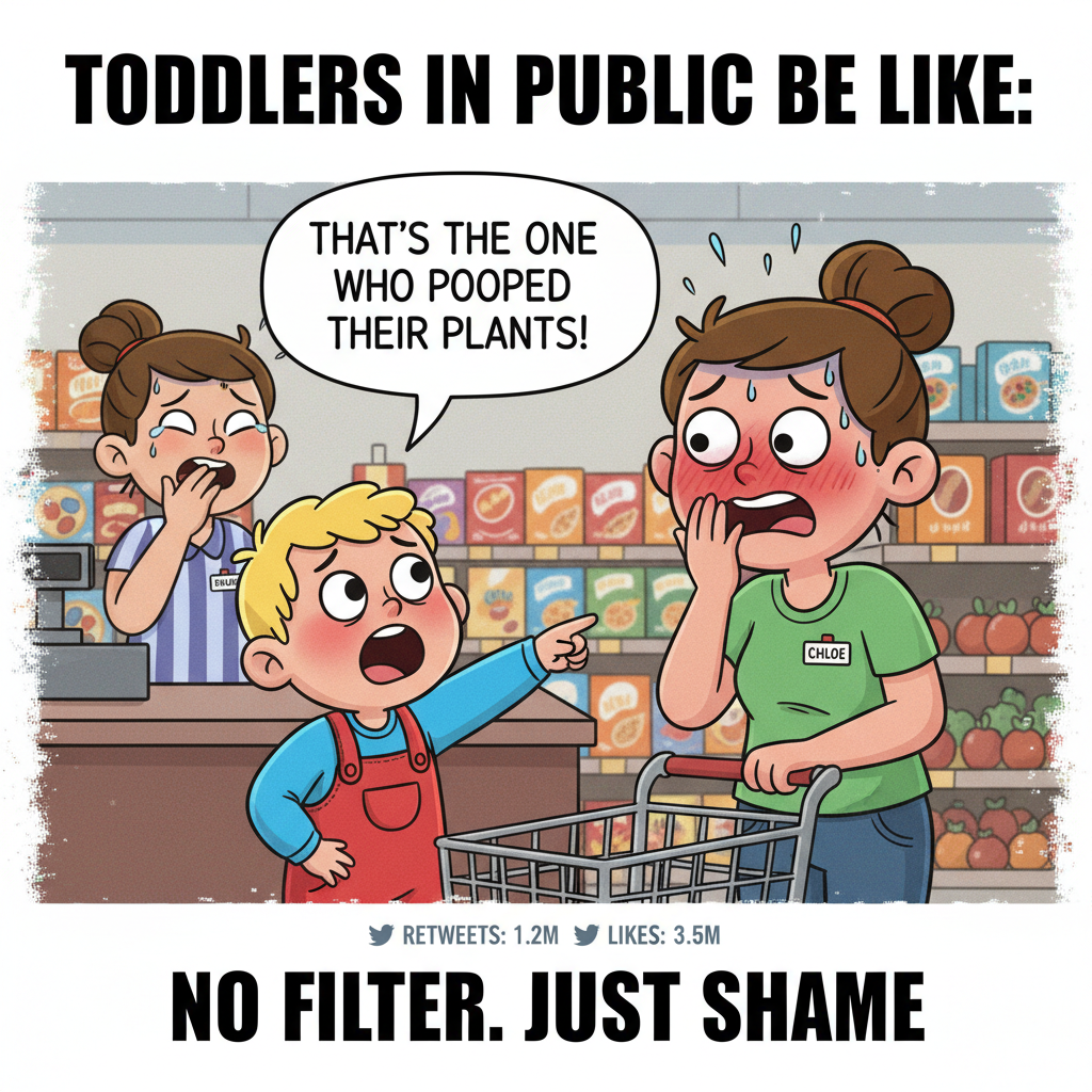 My toddler just told the grocery store cashier I 'smell like farts'. Bless her honesty.