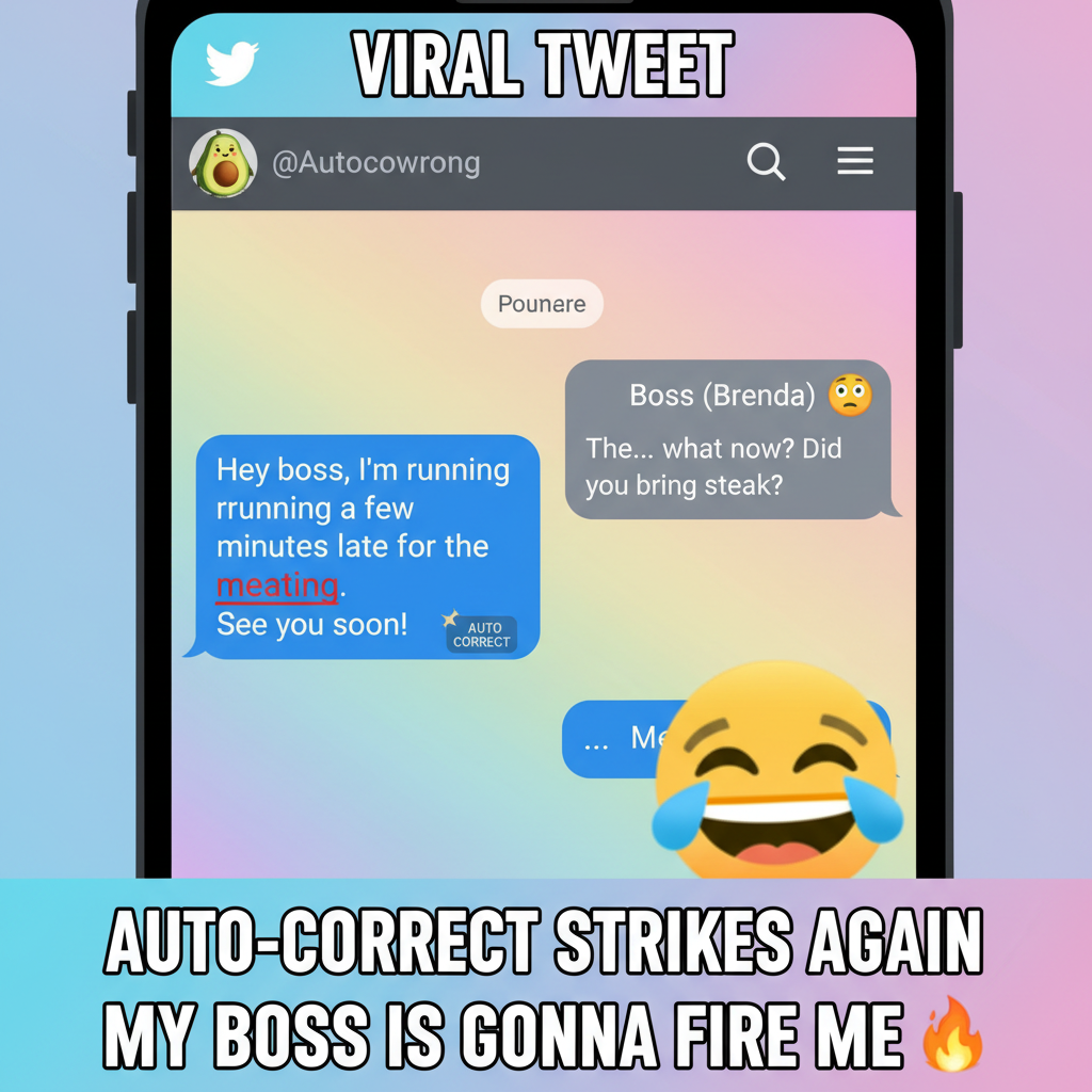 My phone just autocorrected 'meeting' to 'meating'. Boss thinks I'm bringing steaks.