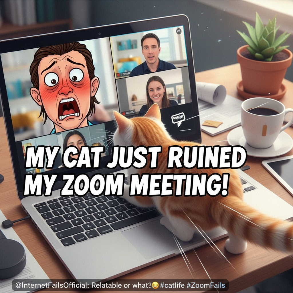 My cat just walked across my keyboard during a client Zoom. Pretty sure I just said 'meow' to the CEO.