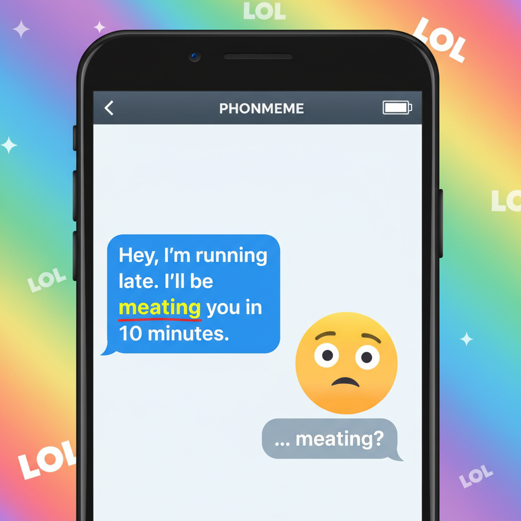 Autocorrect changed 'meeting' to 'meating'. My boss thinks I'm inviting them to a BBQ.