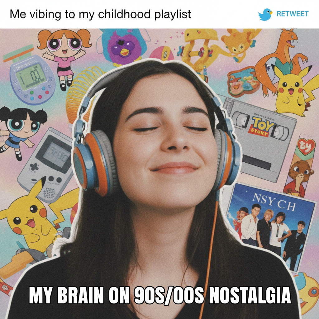 Hearing that one song from your childhood hits different now. Instant time travel.