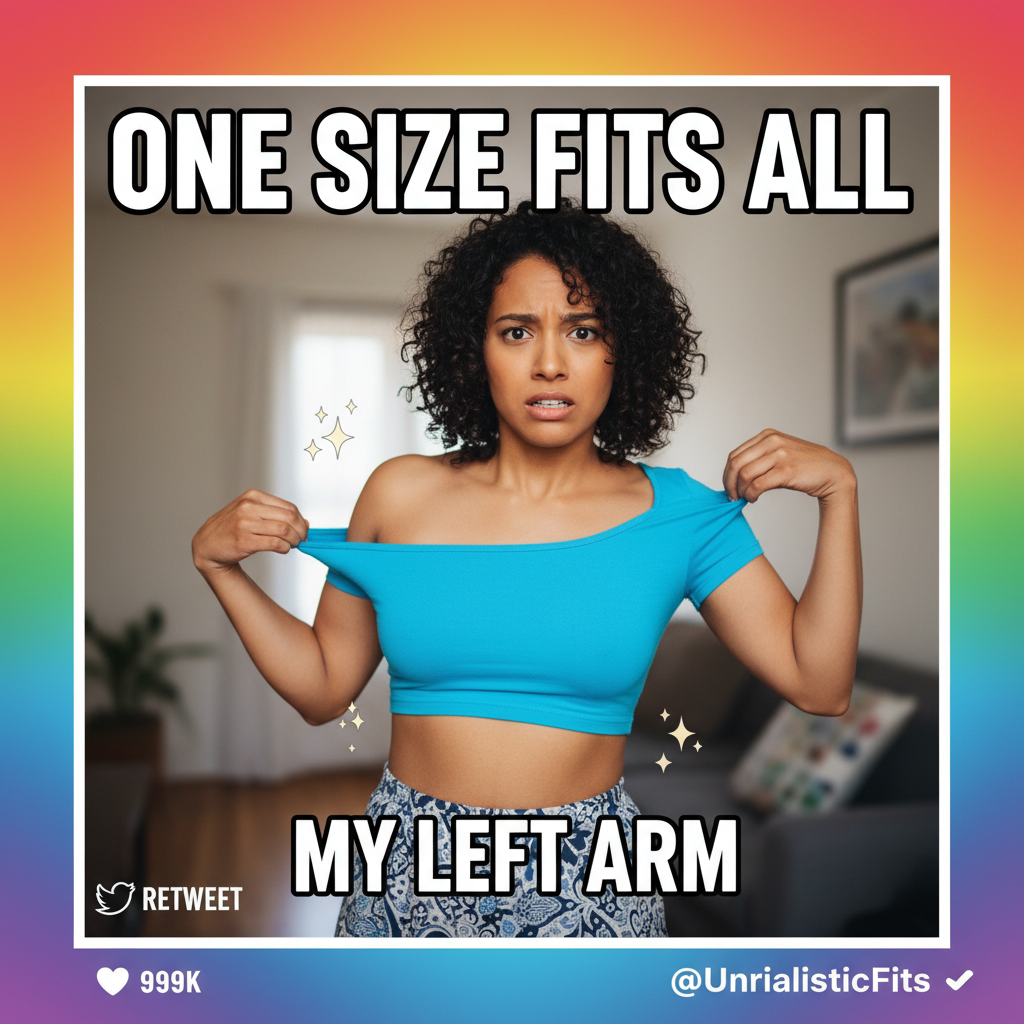 Bought 'one size fits all' online. It fits all of my left leg. Only.