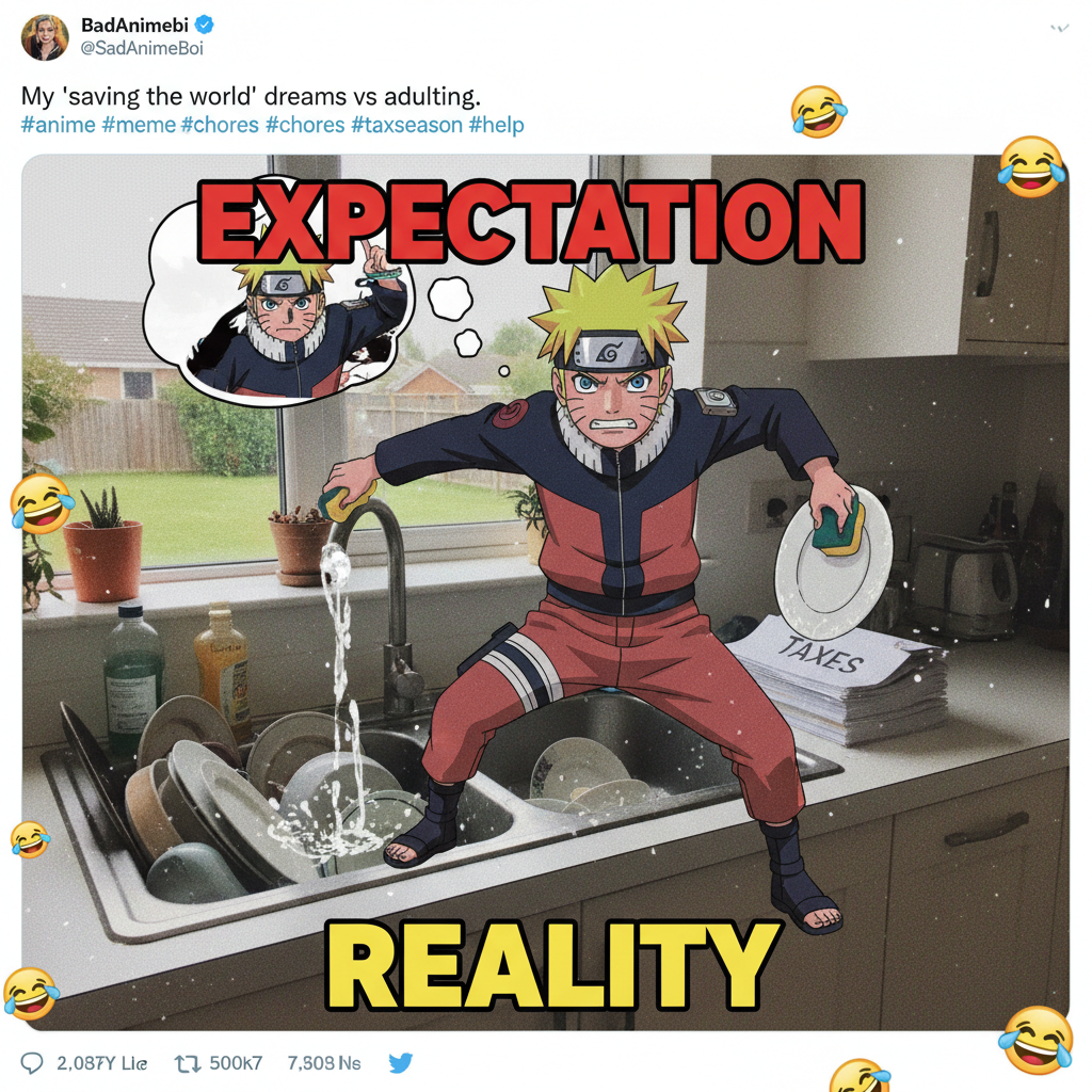 Me trying to use my anime powers to get out of responsibilities. It never works.