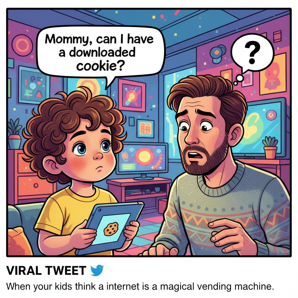 My kid just asked if they could 'download' a cookie. I'm not ready for this future.