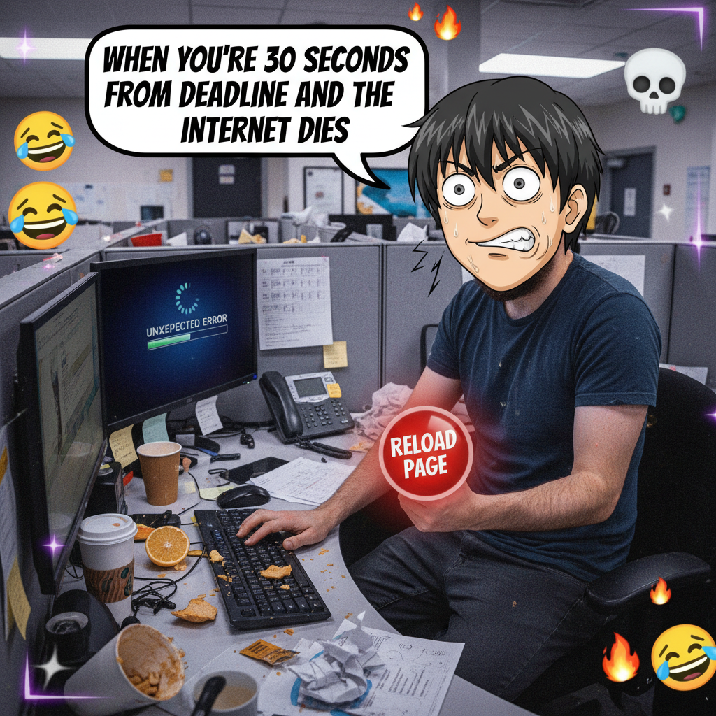 Me trying to react to real-life problems with the same intensity as an anime protagonist. It's not working.