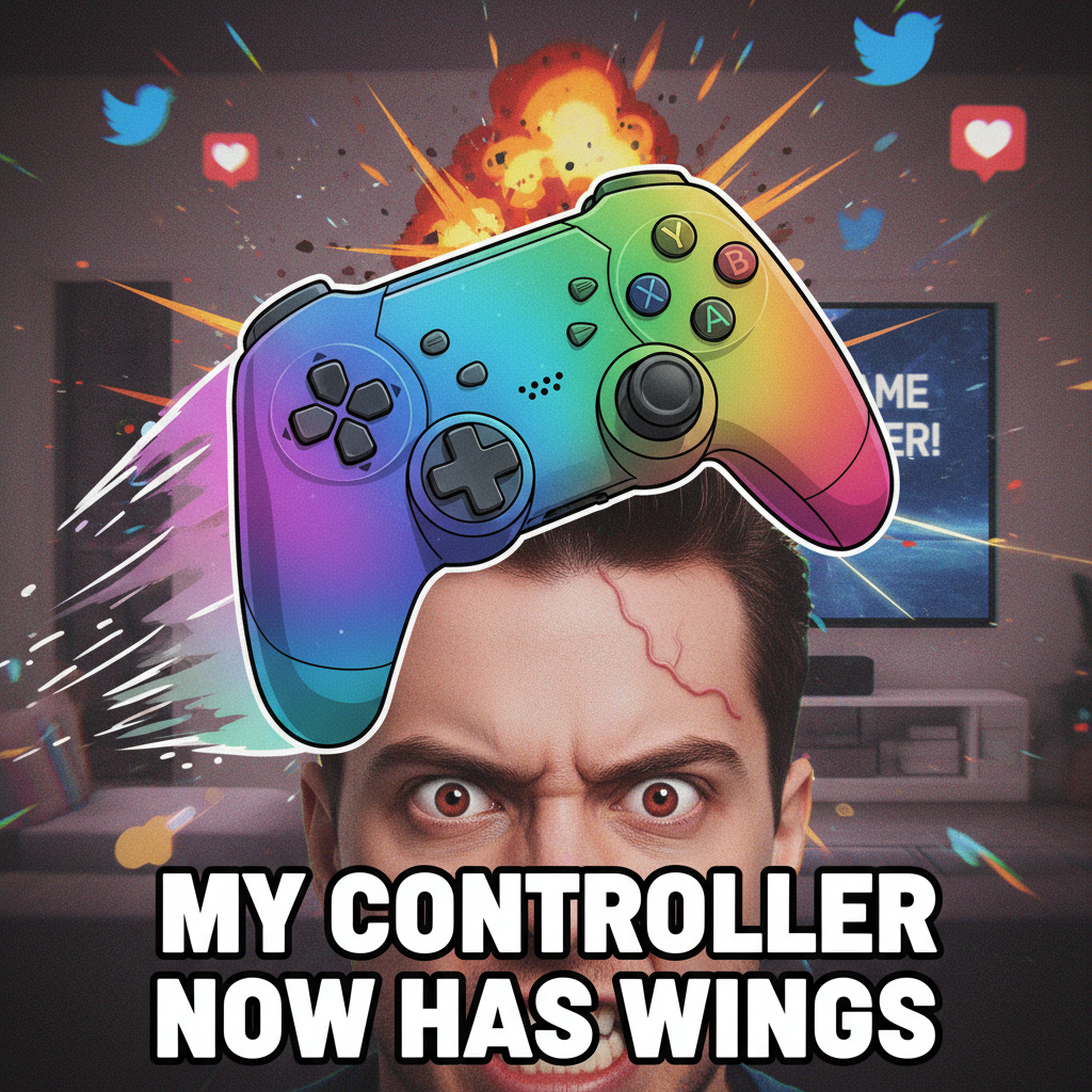 My controller just flew across the room. It wasn't my fault, the game glitched. Definitely.