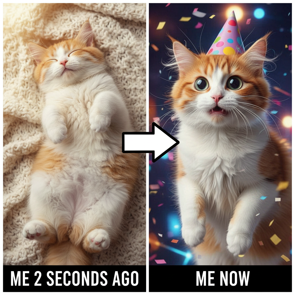 My spirit animal on a Saturday morning vs. Saturday night