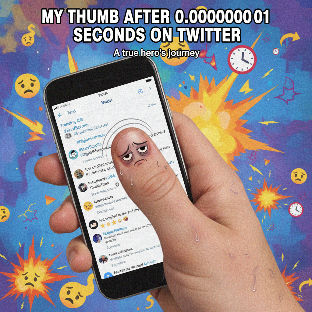 Just spent an hour scrolling through old tweets. Send help, my thumbs are tired.