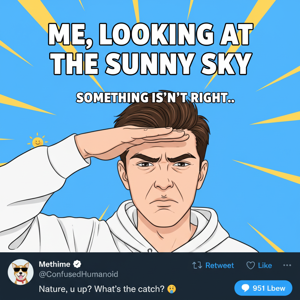 It's 70°F and sunny but I'm still complaining. It's too... perfect. Suspiciously perfect.