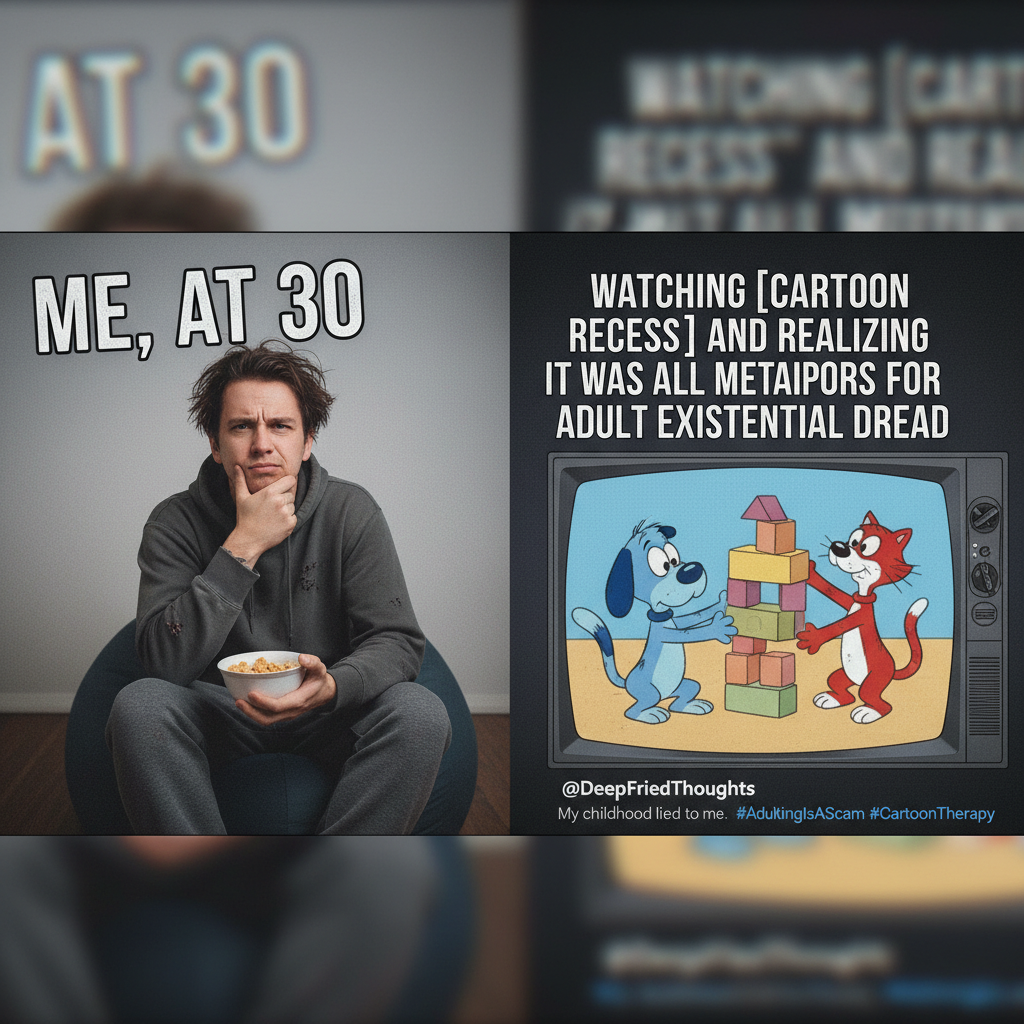 Childhood cartoons hit different now. Was I watching therapy sessions disguised as fun?