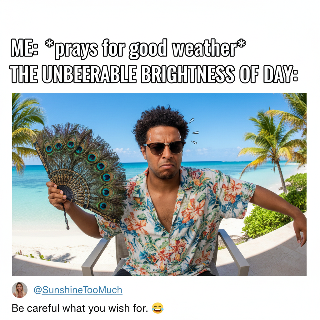 It's 70 degrees and sunny, but I still found a way to complain about the weather.