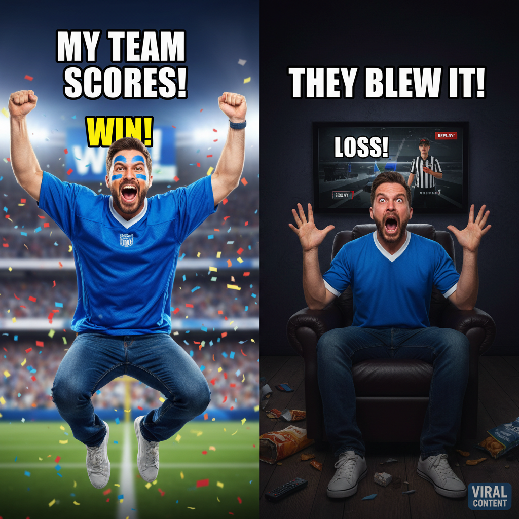 My team won, I'm screaming. My team lost, I'm also screaming. There is no in-between.