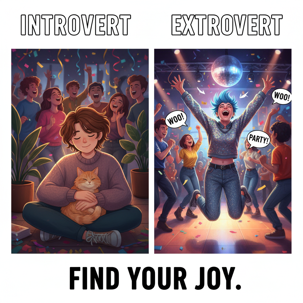 Introvert at a party: Searching for the host's pet. Extrovert: Is the party even started?!