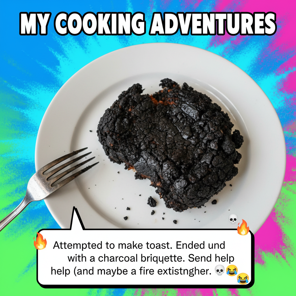 Attempted gourmet. Ended up with a charcoal briquette that smells vaguely of hope.