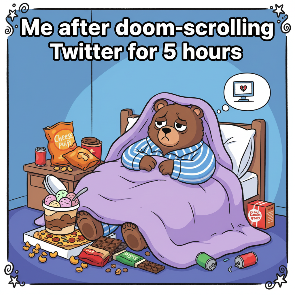 Seasonal depression hitting so hard I'm considering hibernating with a snack stash.