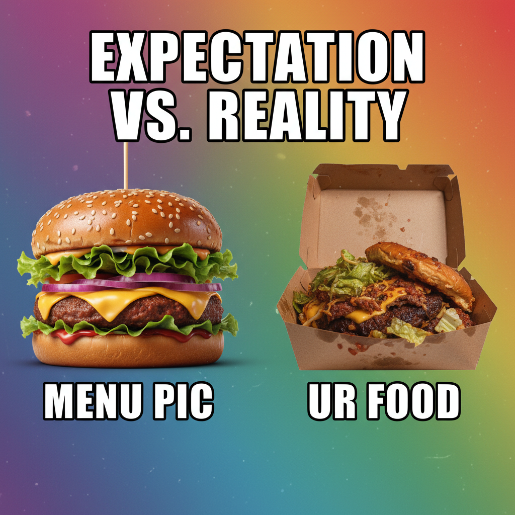 Ordered a burger, got a deconstructed mystery meat sandwich. Food delivery, why u do this?