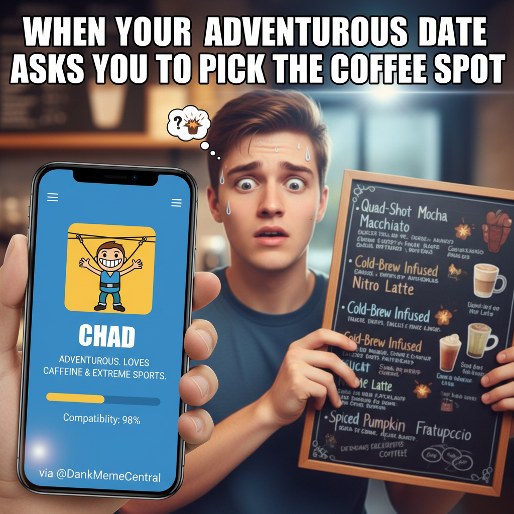 My dating app profile says 'adventurous' but I just mean I'll try a new coffee shop.