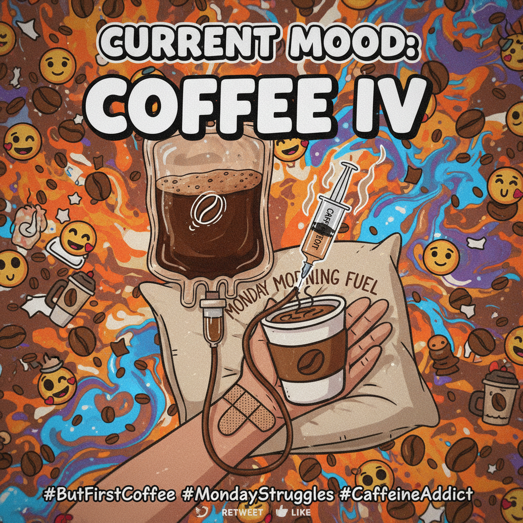 My blood type is coffee. My love language is a fresh brew. Don't talk to me before it.