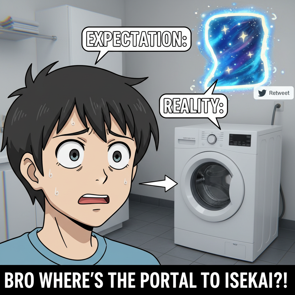 My brain trying to process real-life situations after binging 12 seasons of anime.