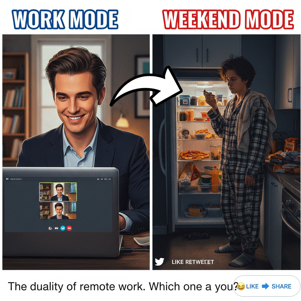 WFH means 'Work From Home' until 3 PM, then it's 'What's For Dinner?'