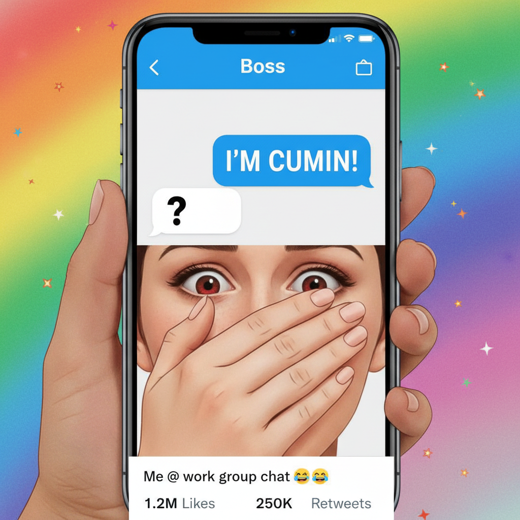 Autocorrect changed 'I'm coming!' to 'I'm cumin!' My boss is confused.
