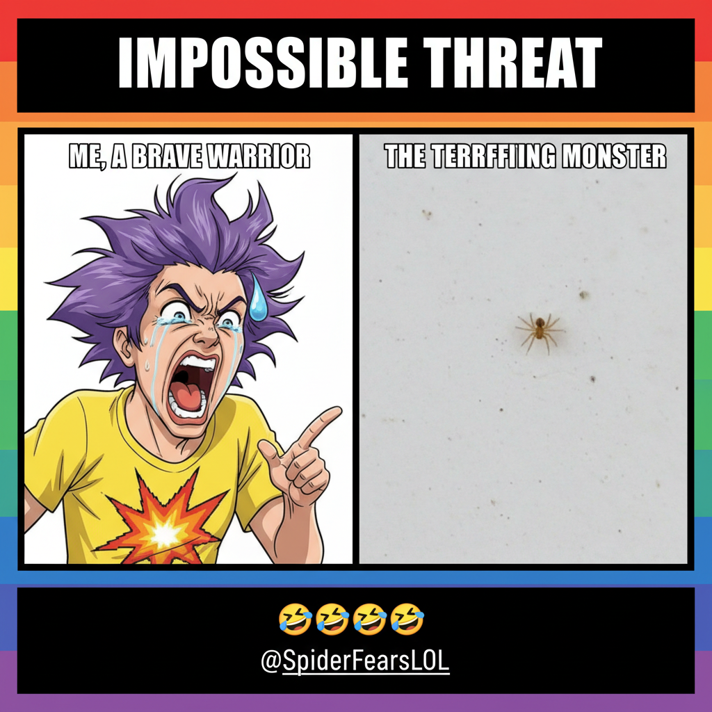 Me when I see a spider: *anime protagonist screaming at a giant monster*