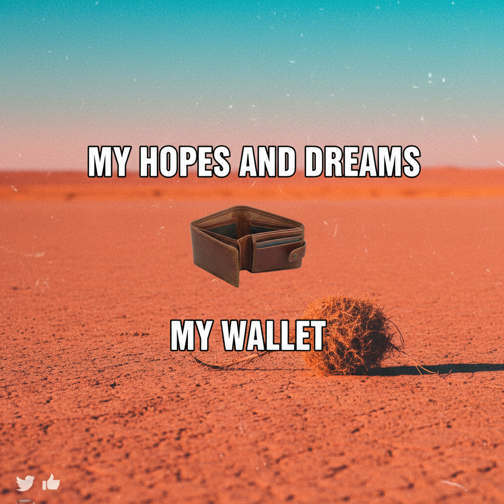 My bank account after paying bills: *tumbleweed rolls by* #AdultingIsHard