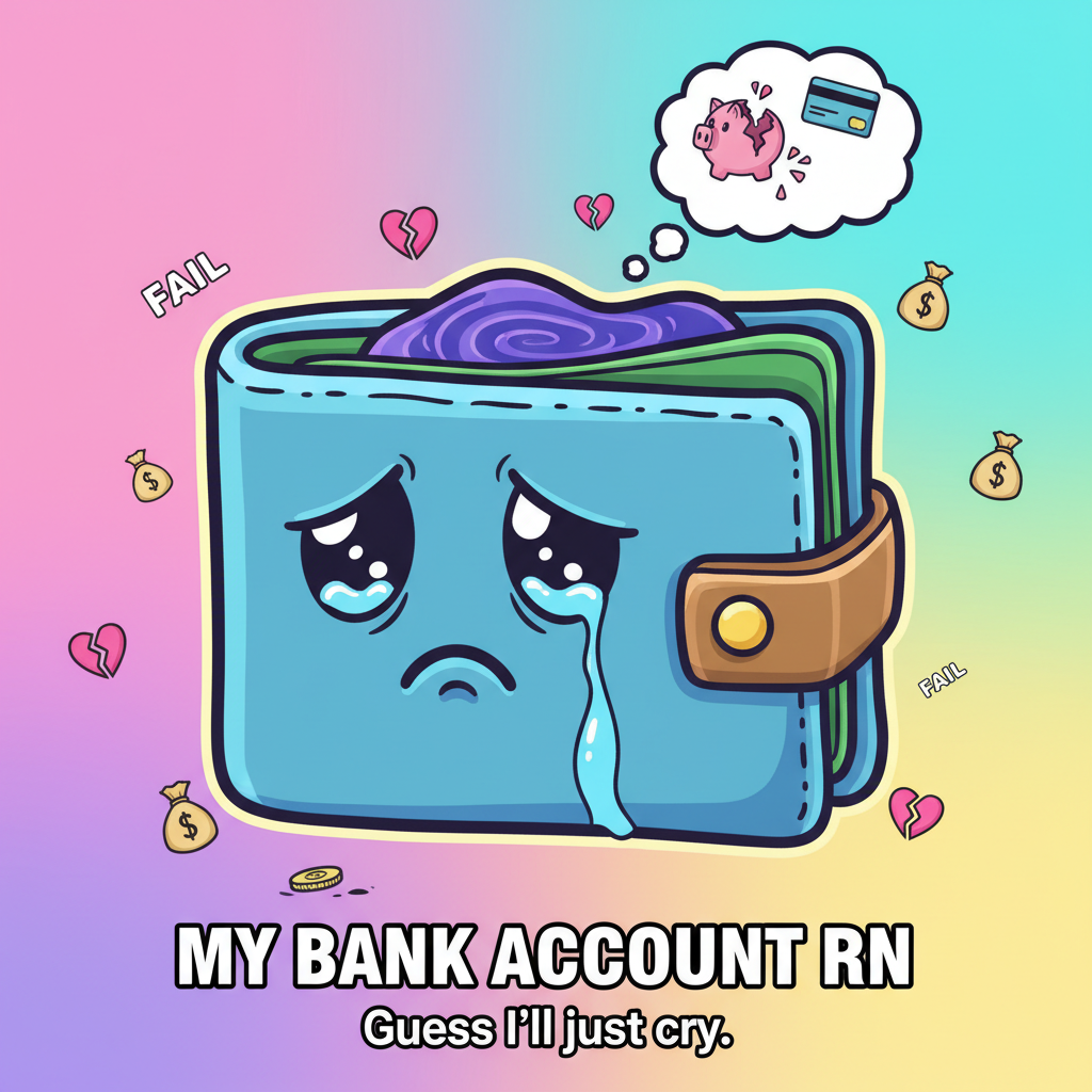 Just paid my bills. My bank account is now a single tear rolling down a cheek.