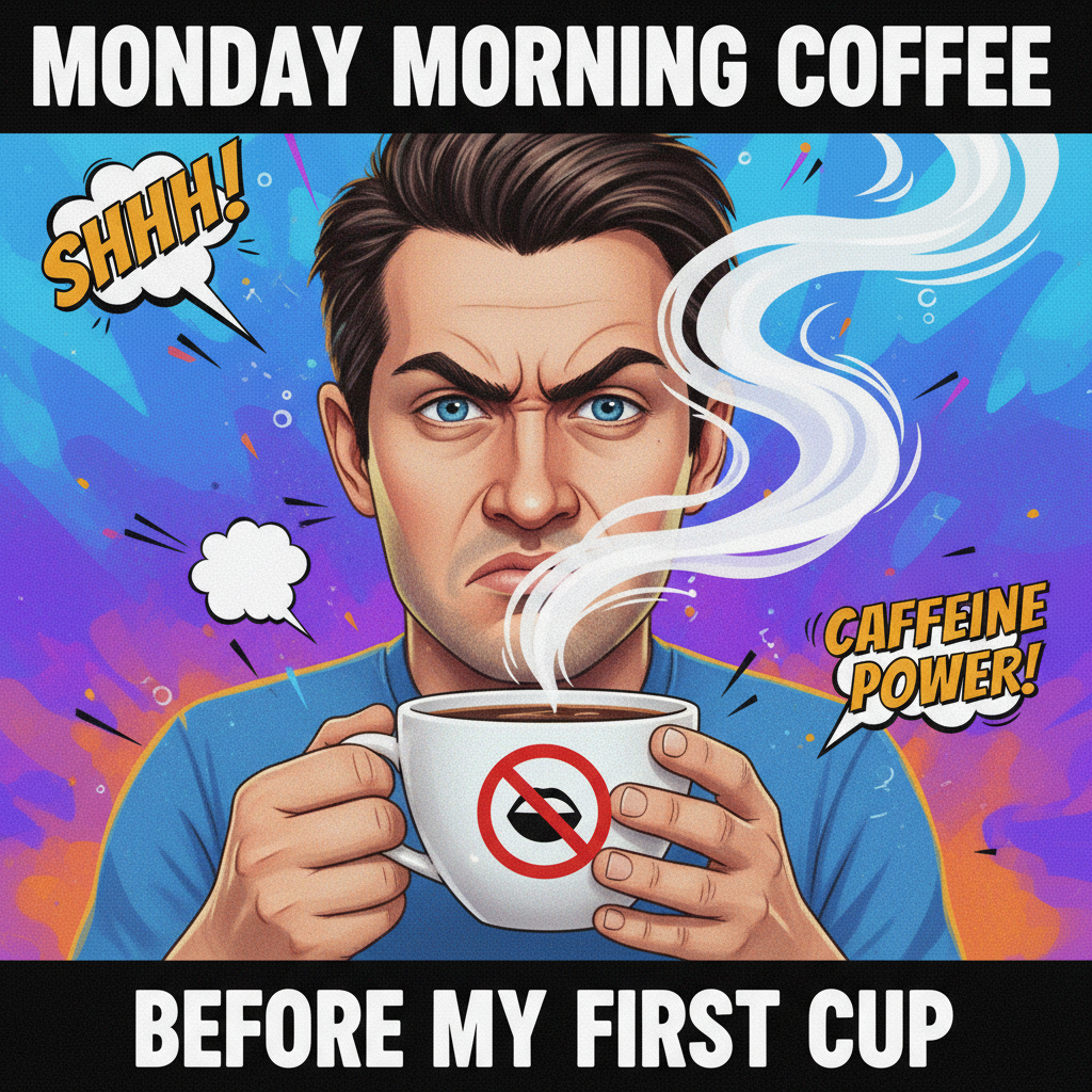 My blood type is coffee. My personality type is 'don't talk to me before my second cup.'