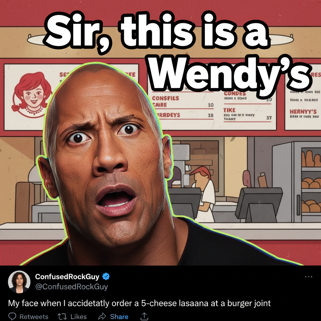 When a celeb posts something wild and you're just like 'Sir, this is a Wendy's.'