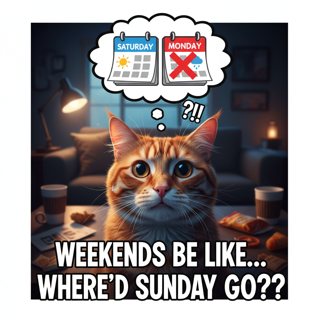 My brain trying to process that it's Sunday night and Monday is coming