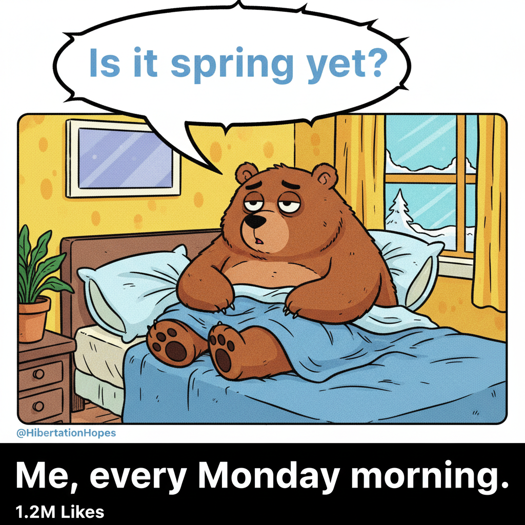 My brain during seasonal depression: 'Is it spring yet?' My body: 'No. Hibernate.'