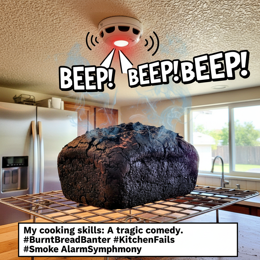 Attempted to bake bread. Now my smoke detector is singing the song of its people.