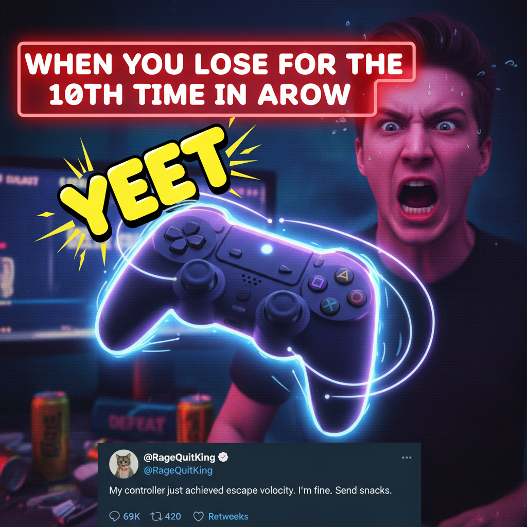 My controller just flew across the room. It wasn't my fault, the game cheated.