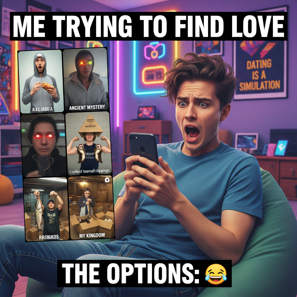 Dating apps are just a highlight reel of 'what am I doing with my life?'.