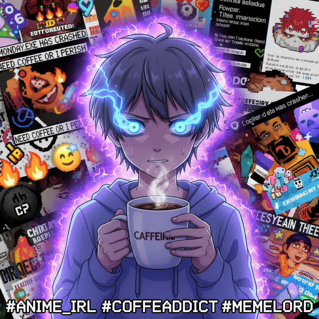 Me trying to adult after watching a shonen anime: *screams internally, powers up coffee*