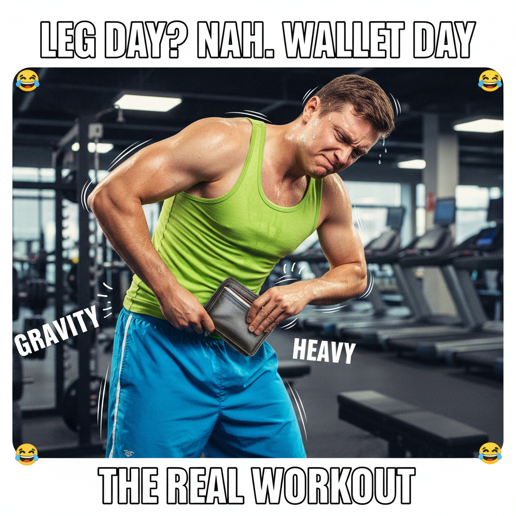 I paid for a gym membership just to lift my wallet out of my pocket. Goals.